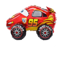 Шар 3D (28''/71 см) Фигура, Гоночная Машинка, Красный, 1 шт. в уп.