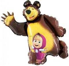 G Шар (35"/89 см) Фигура, Маша и Медведь, 1 шт. в уп. (ОРР)